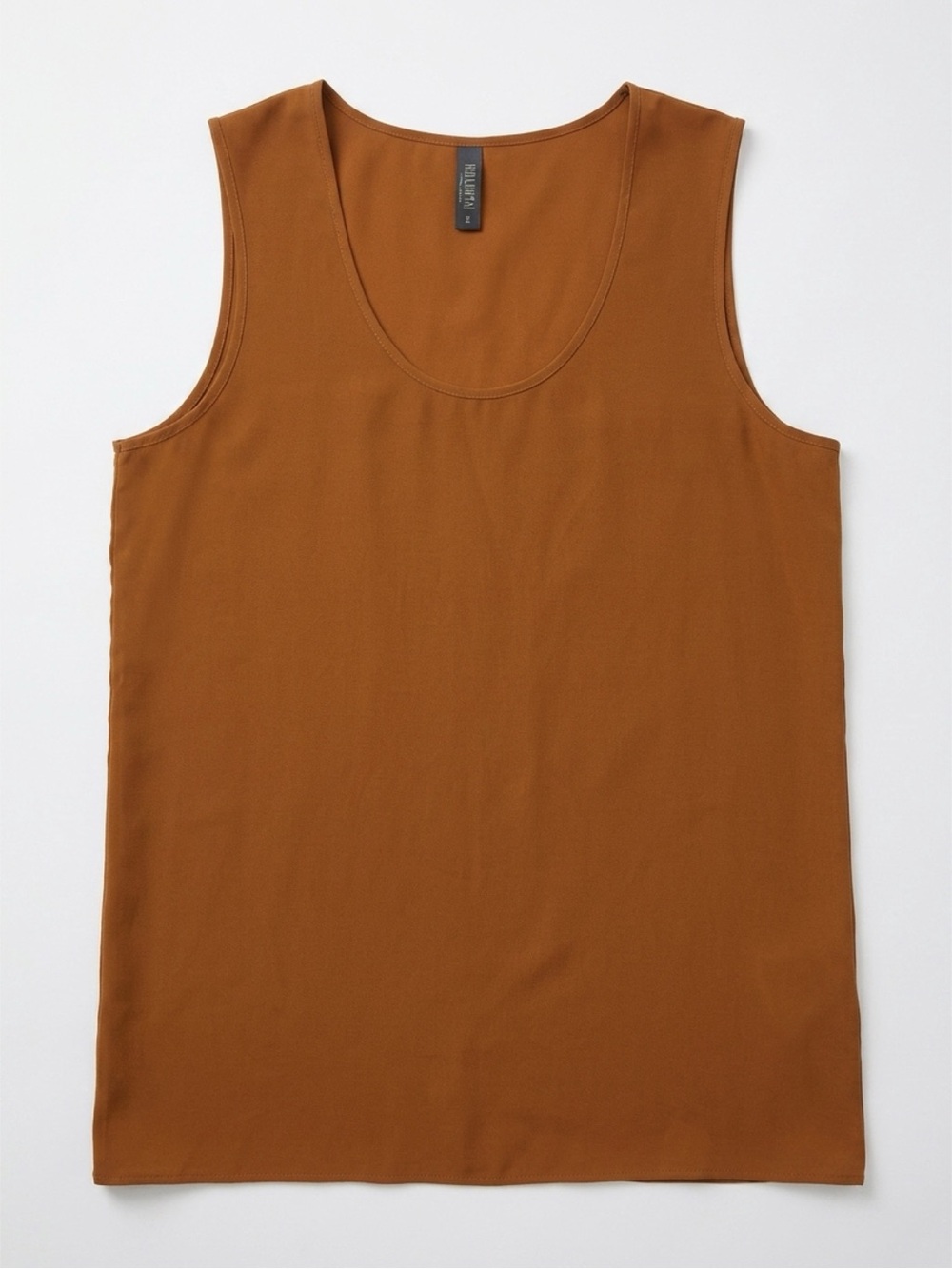 Women's Sleeveless Scoop Neck Tank Top - Brown